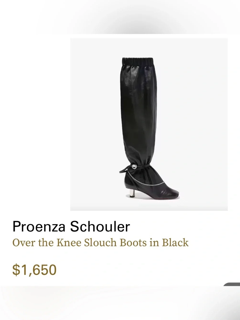 Proenza Schouler black leather